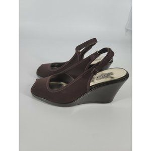 Alfani Wedge Heel Shoe Size 7 Peeptoe High Heel  (3.5in Heel)